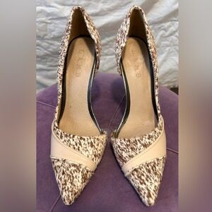 L.A.M.B Kadie Calf Hair D’Orsay Heels GUC Size 7